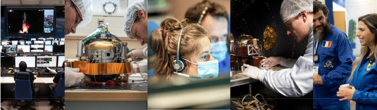 Montage photo avec plusieurs salariés du CNES Montage photo avec plusieurs salariés du CNES